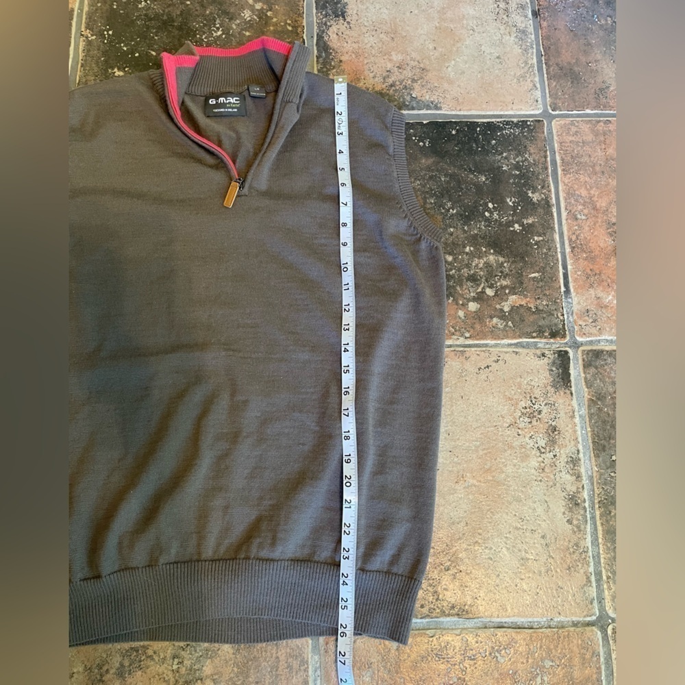 G-Mac By Kartel 100% Washable Wool Men’s Golf Sweater Vest Size Large. - Picture 4 of 6